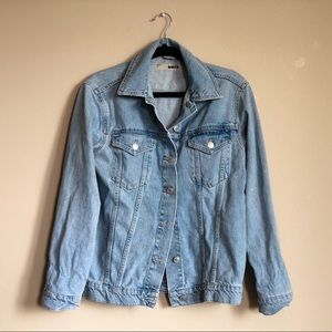 Topshop Moto Oversized Denim Jacket